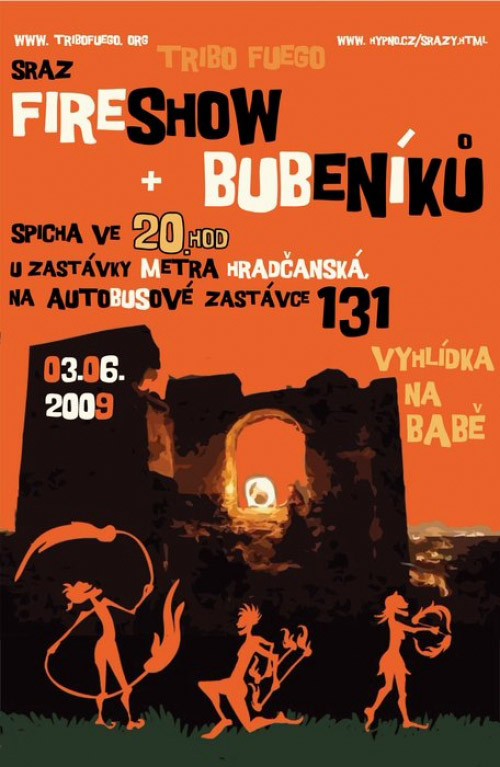 Sraz fireshow a buben�k� na bab�